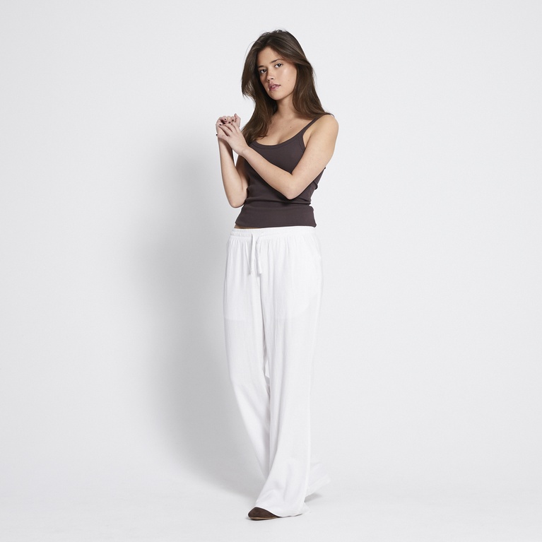 Linen blend pants "Denise" White